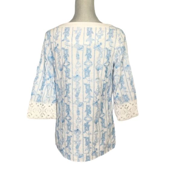 Lilly Pulitzer Catch a Kiss Jubilee By Marcia Cross Tunic Top Size XS 😃 - Picture 2 of 4